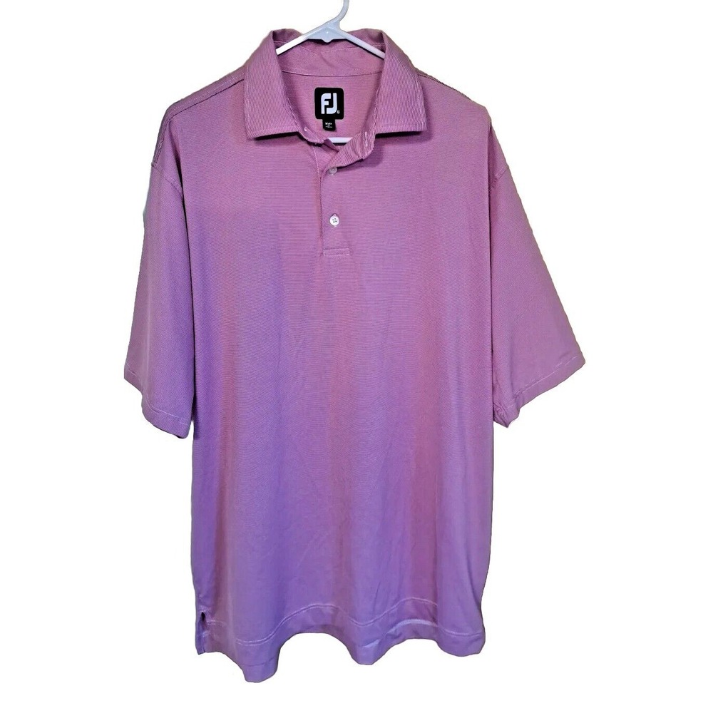 FootJoy Golf Shirt‎ Men's XL Polo Pink Short Sleeve Lightweight Staff Pre-owned